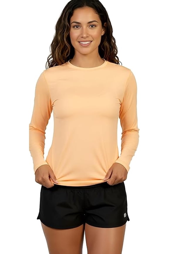 Sun Shirt Beach Coverup for Women’s UPF 50+, Neon Coral, XL