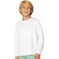 thumbnail image 1 of InGear Boys' Long Sleeve Rash Guard Swim Shirt, UPF 50+ Quick Dry Sun Protection, White, Large, 1 of 7