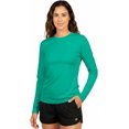 thumbnail image 1 of InGear Women's Long Sleeve UV Protection Swim Shirt, Quick-Dry, Lightweight, Green, XXL, 1 of 7