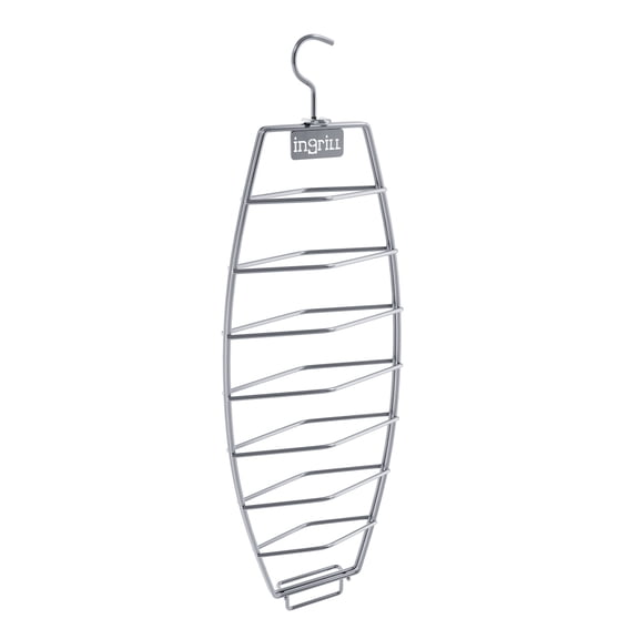 InGrill Stainless Steel Fish Rack – Hanging Fish Basket for Barrel & Drum Smokers, 304 Stainless Steel Vertical Grill Rack with Locking Hinge for Smoking & Grilling Fish