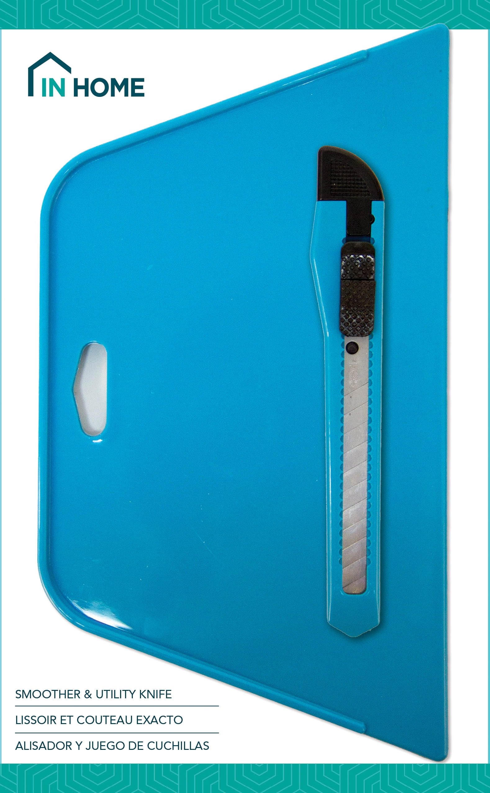 InHome Blue Wallpaper Smoother and Utility Knife Kit Wallpaper, 24in