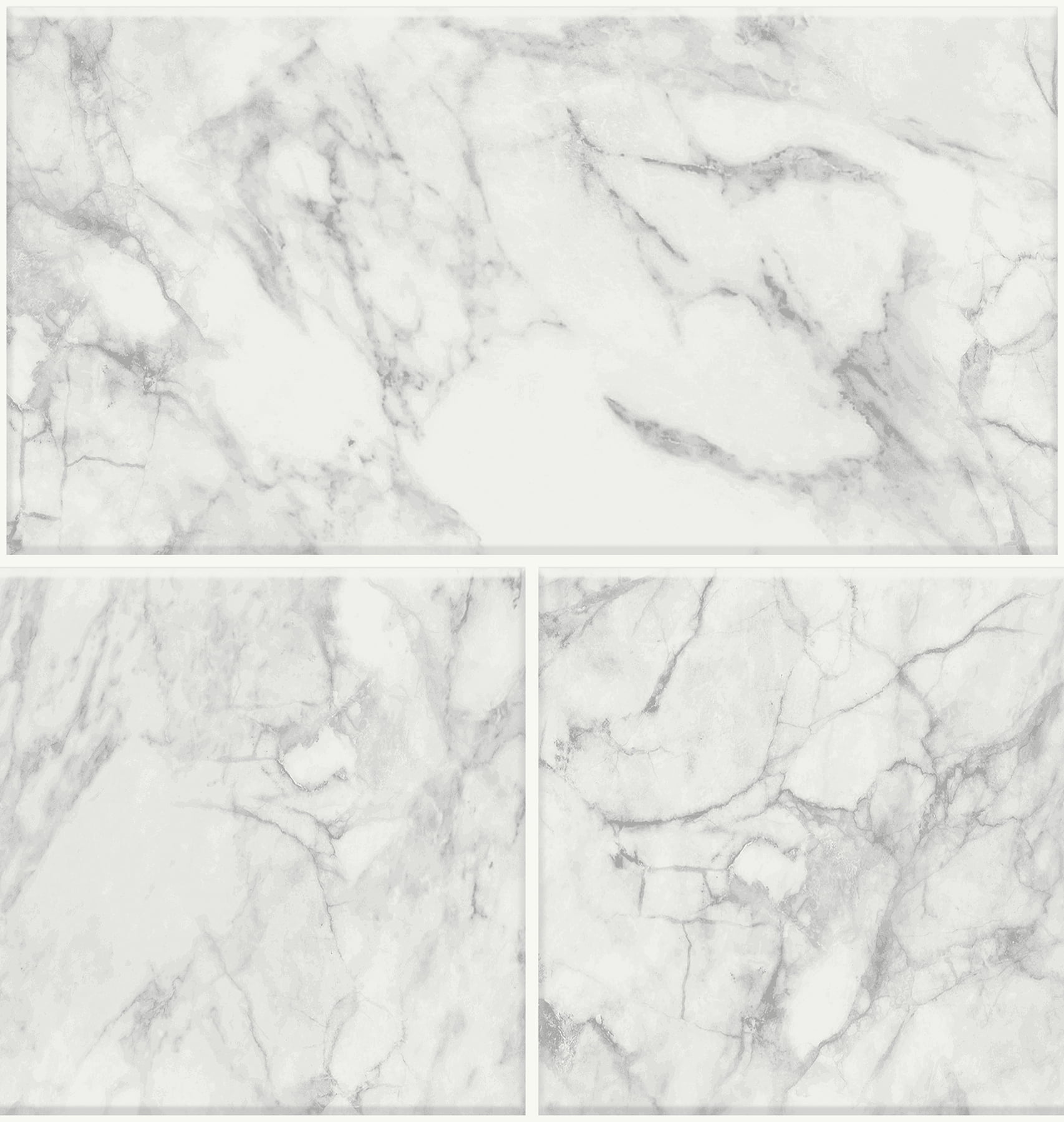 Grey and White Marble Peel and Stick Backsplash Roll