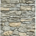 thumbnail image 1 of InHome Kilkenny Grey Stone Peel and Stick Vinyl Wallpaper, 216-in by 20.8-in, 31.2 Sq. ft., 1 of 5