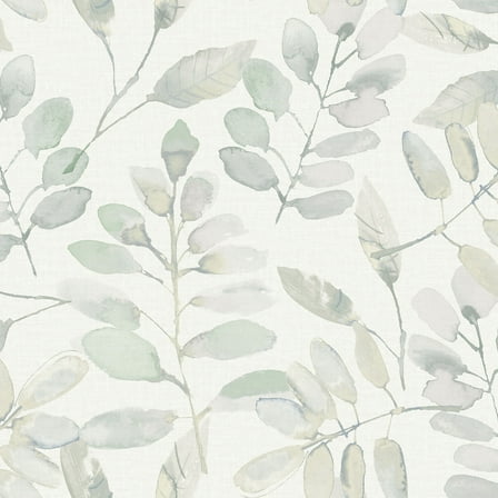 InHome Lotus Green Vinyl Peel And Stick Wallpaper, 216-in by 20.8-in, 31.2 sq. ft.
