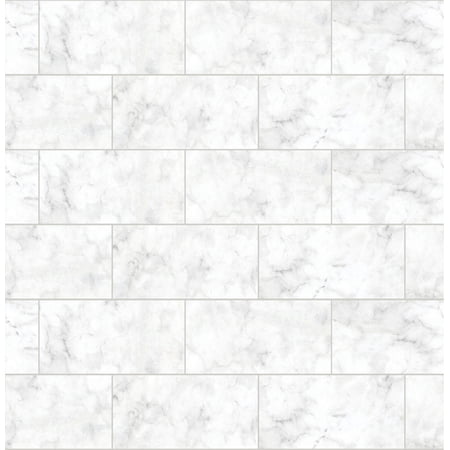 InHome Metro Carrara Peel and Stick Ritrama Wallpaper, 198-in by 20.5-in, 28.2 Sq. ft.