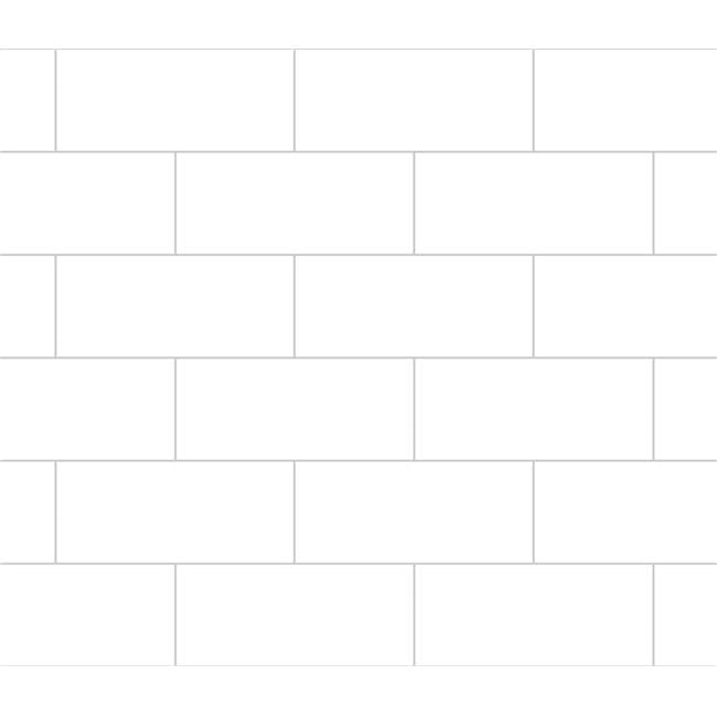White Matte Rectangular Peel and Stick Backsplash
