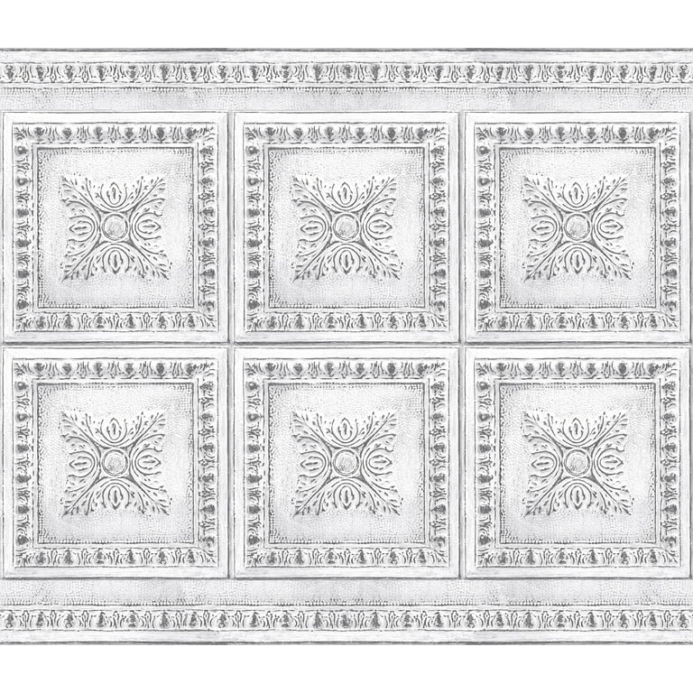 InHome Ornamental Tin White Peel & Stick Backsplash Tiles InHome Ornamental Tin White Peel & Stick Backsplash Tiles