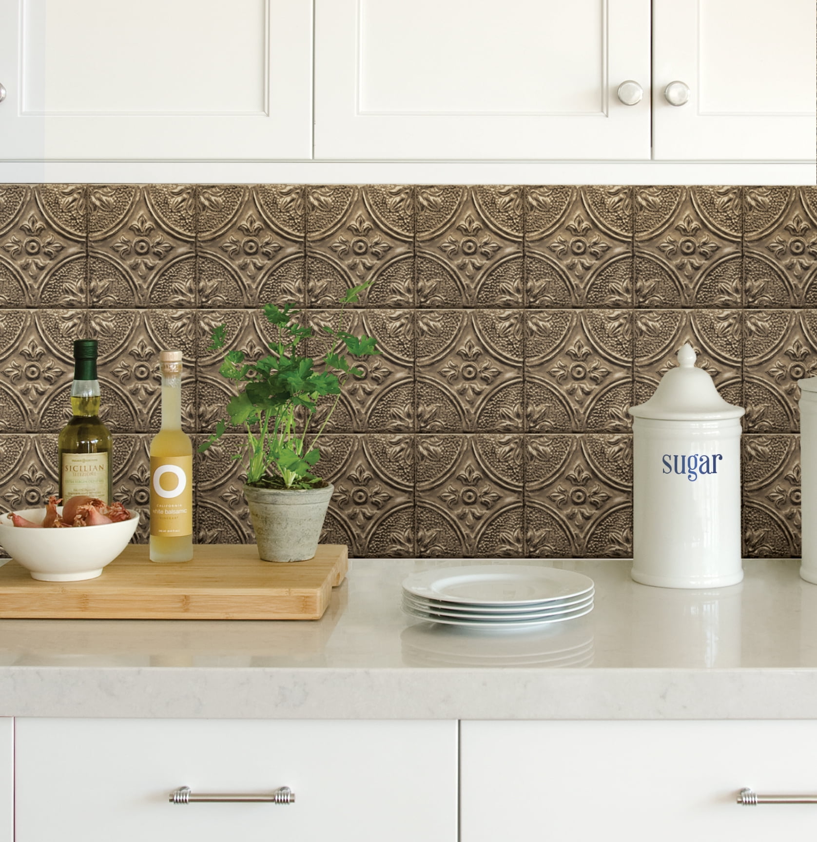 InHome Restored Tile Bronze Peel & Stick Backsplash Tiles InHome Restored Tile Bronze Peel & Stick Backsplash Tiles