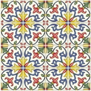 InHome Tuscan Tile 10 in. x 10 in. Peel and Stick Resin Backsplash Tiles (4-Pack)