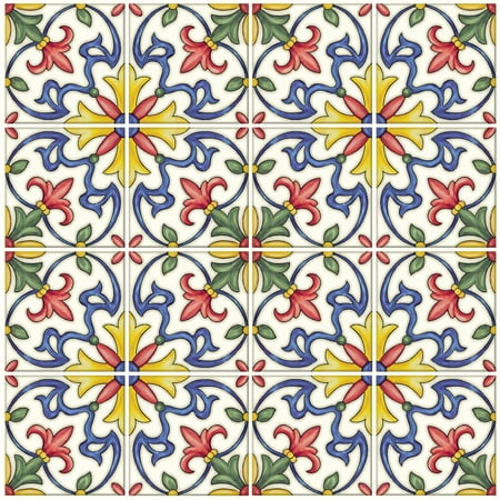 InHome Tuscan Tile 10 in. x 10 in. Peel and Stick Resin Backsplash Tiles (4-Pack)