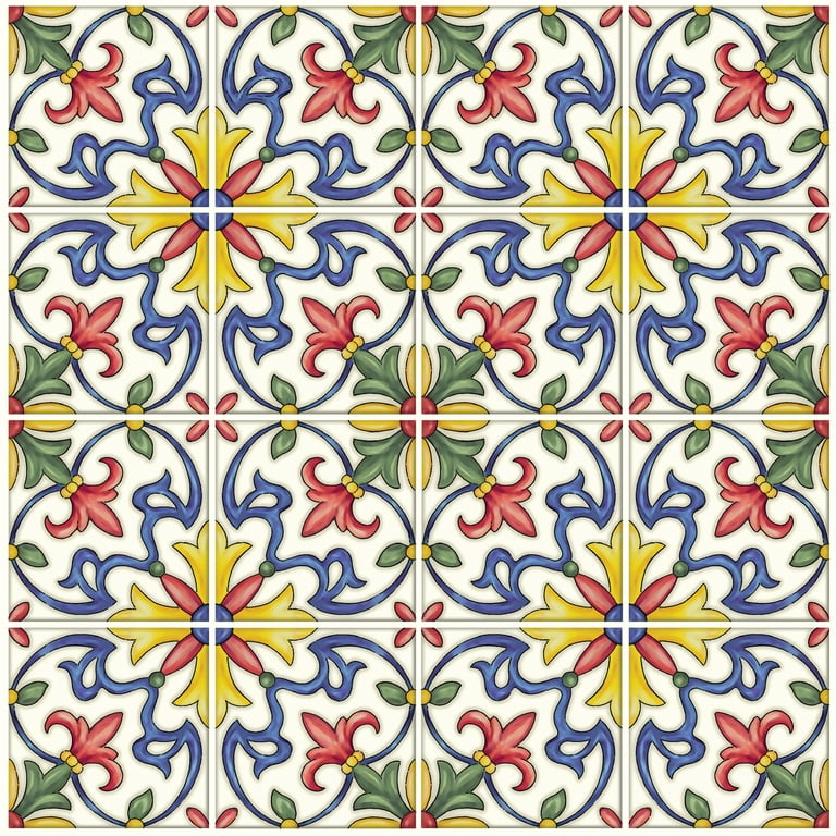 InHome Tuscan Tile 10 in. x 10 in. Peel and Stick Resin Backsplash Tiles (4-Pack) InHome Tuscan Tile 10 in. x 10 in. Peel and Stick Resin Backsplash Tiles (4-Pack)