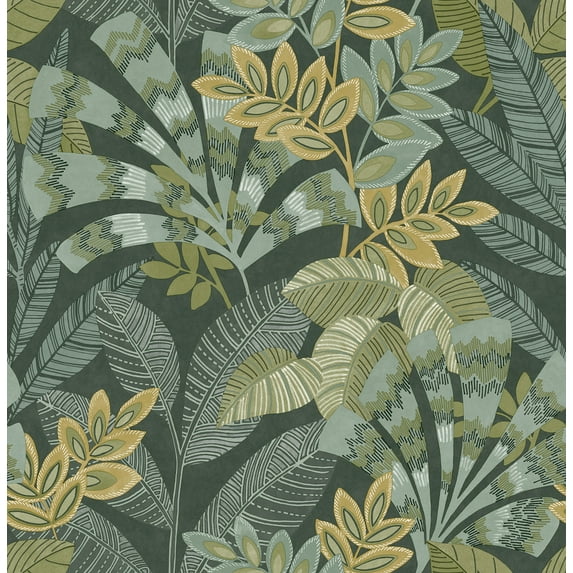 InHome Yara Green Peel and Stick Wallpaper