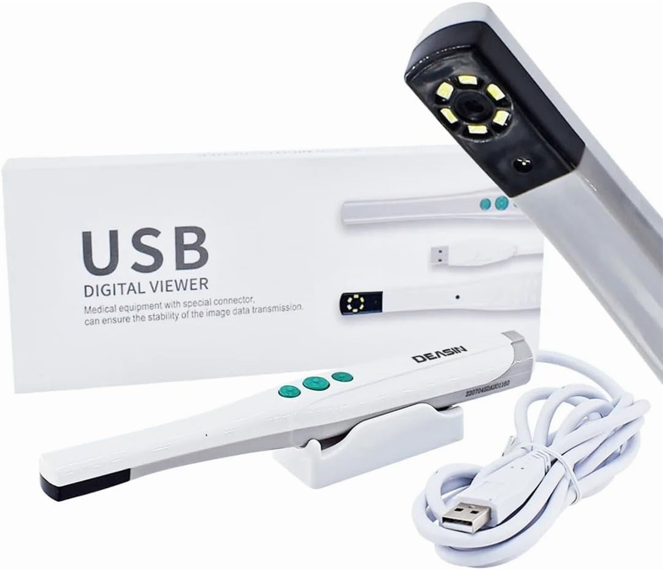 InLED Light PC Connectiontraoral Camera Dental, Portable USB Type Digital Viewer Oral Dental Endoscope with 6pcs