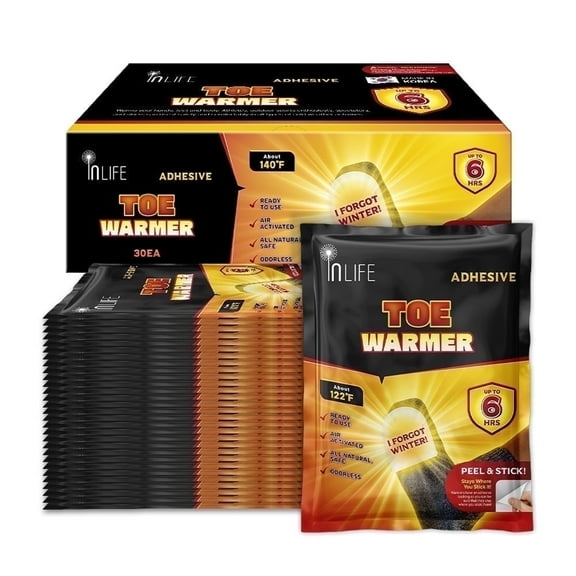 InLIFE Warmer for Toe with Adhesive, Indoor & Outdoor, Air-Activated, 2 Units in Each Pack, 20 Packs(40 Units)