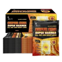 Inlife Super Size Super Warmer for Hands and Body, Heating Wider Area, Air-Activated, Consistently Long Last for 18 Hours, Odorless, 20 Packs