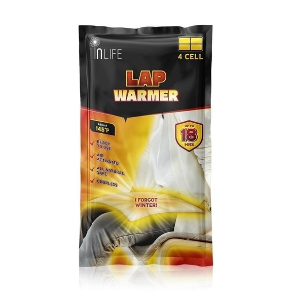 InLife Super Warmer for Lap and Body, Heating Wider Area, Air-Activated, Consistently Long Last over 18 Hours, 1 Pack