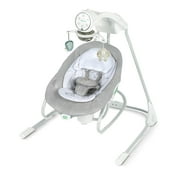 InLighten Soothing Swing & Rocker, Vibrating Swivel Infant Seat, Soothing Sounds, USB-Powered, Gray
