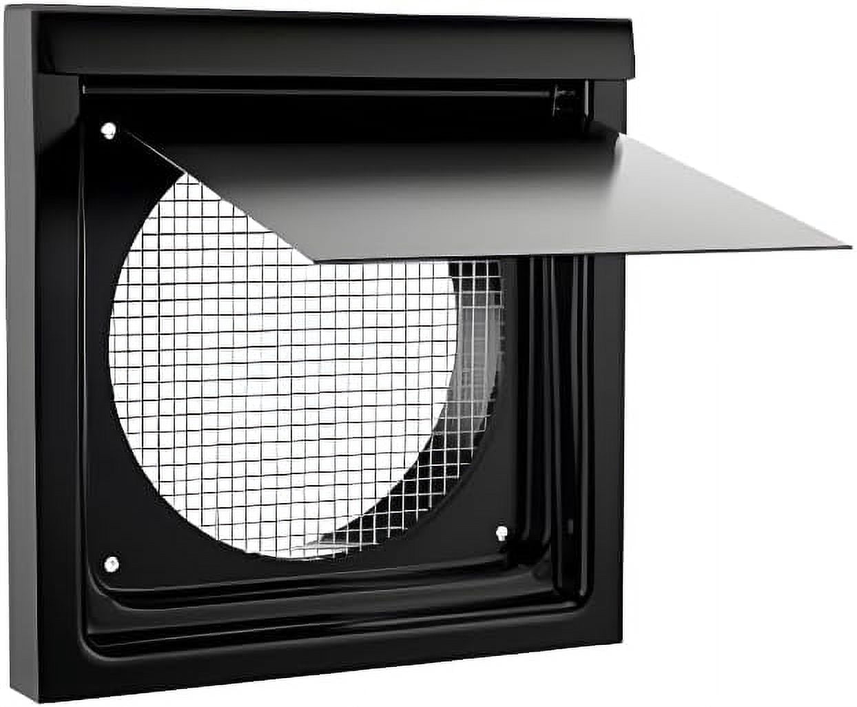 InOvate 6” Premium Wall Vent (No Collar) (Black)