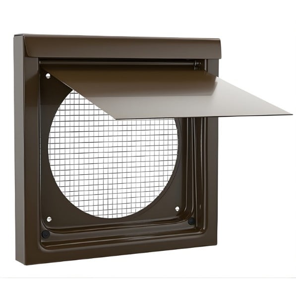InOvate Premium 6” Steel Wall Vent (No Collar) (Brown)