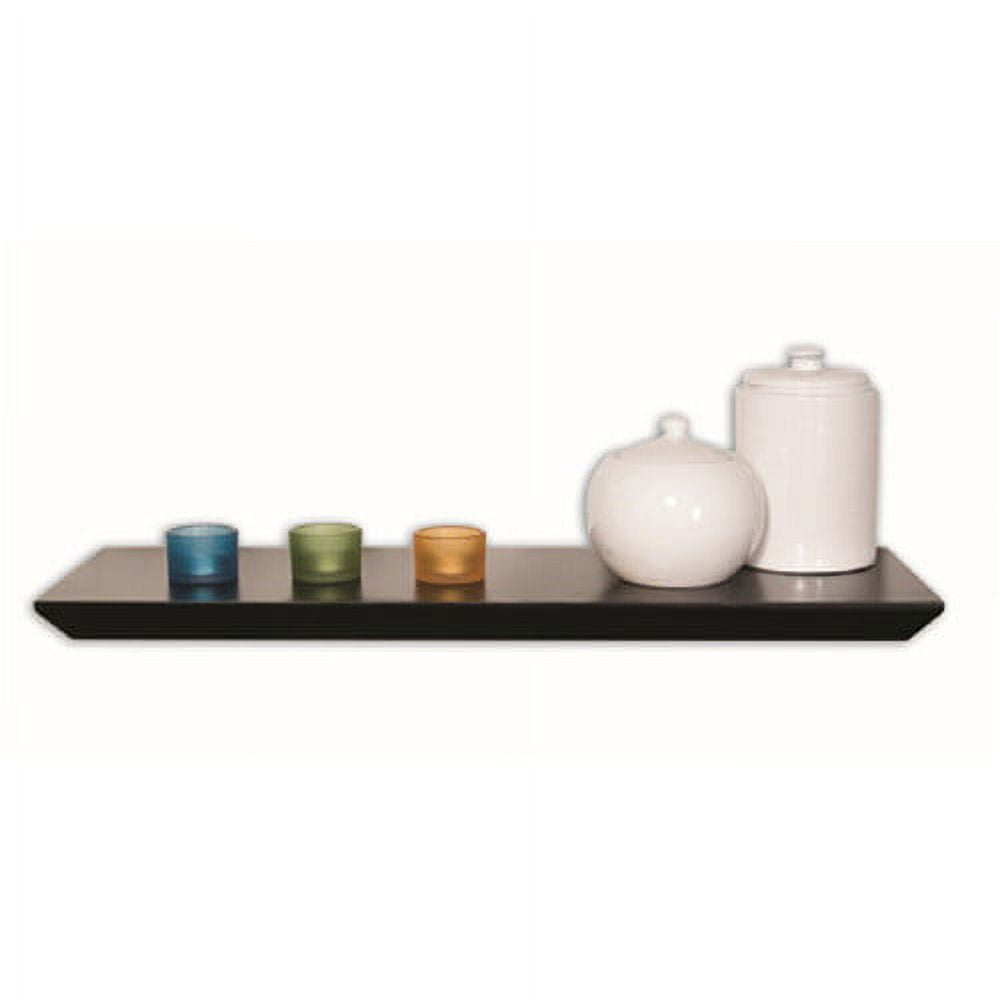 InPlace 18 In x 8 In x 1.25 In Angular Bracketless Shelf (Color Black