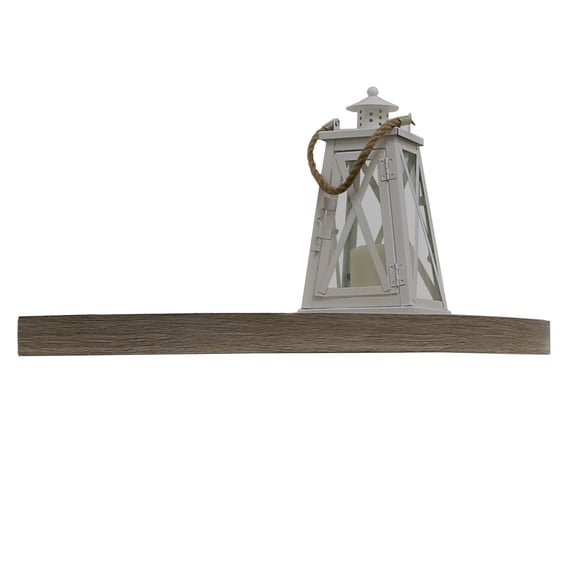 InPlace Rectangle Corner Shelf, Floating Corner Wall Shelf with Invisible Brackets, Driftwood, 18"