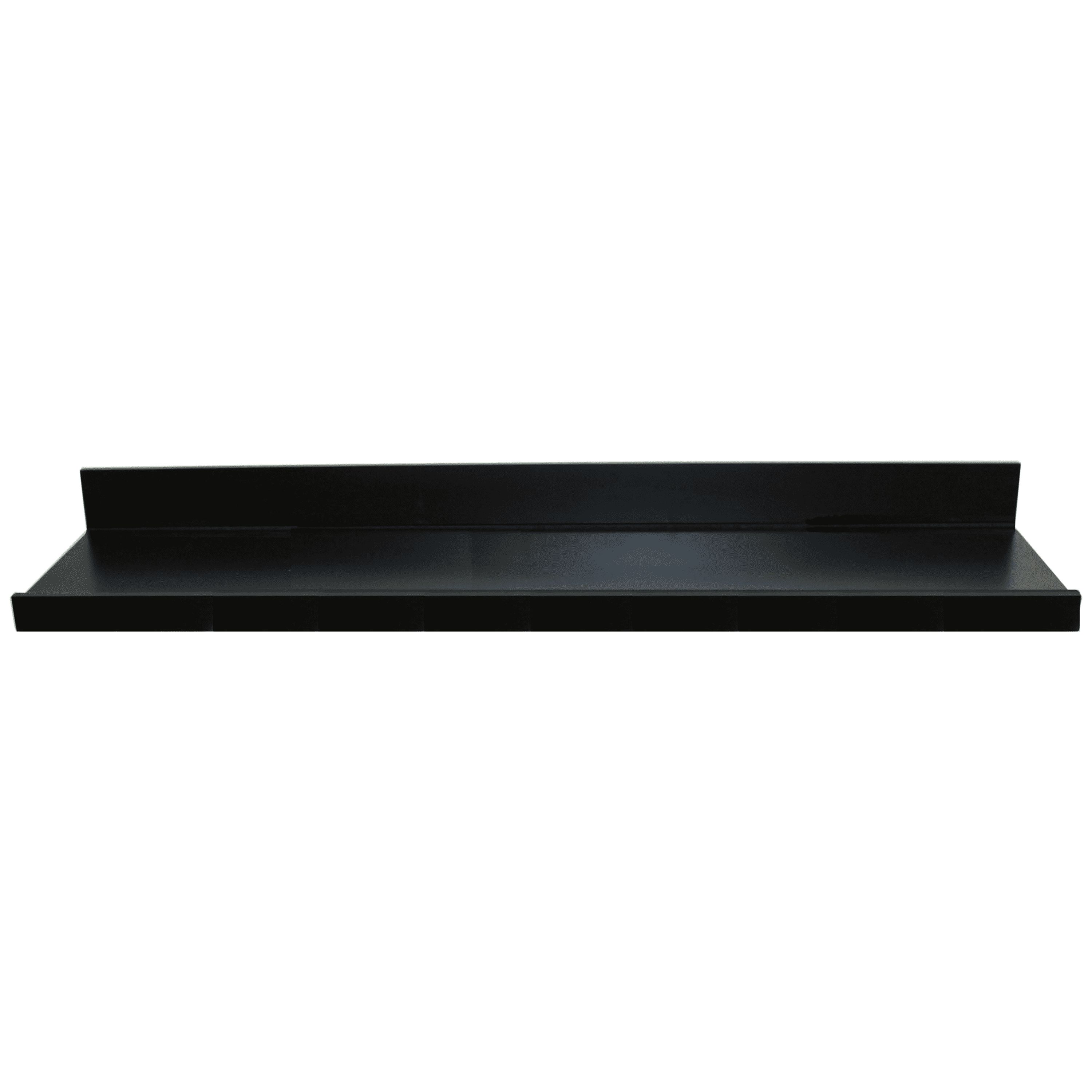 InPlace Rectangle Wood Floating Picture Ledge Wall Shelf One 23.6Wx4.5Dx3.5H Black - image 1 of 4