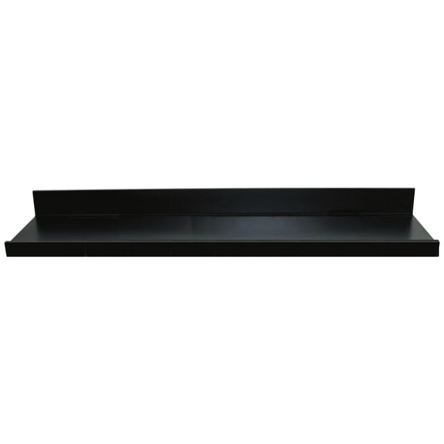 InPlace Rectangle Wood Floating Picture Ledge Wall Shelf One 23.6Wx4.5Dx3.5H Black