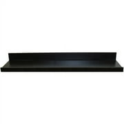InPlace Shelves Rectangle Wood Floating Picture Ledge Shelf, One, 35.4" W x 4.5" D x 3.5" H, Black