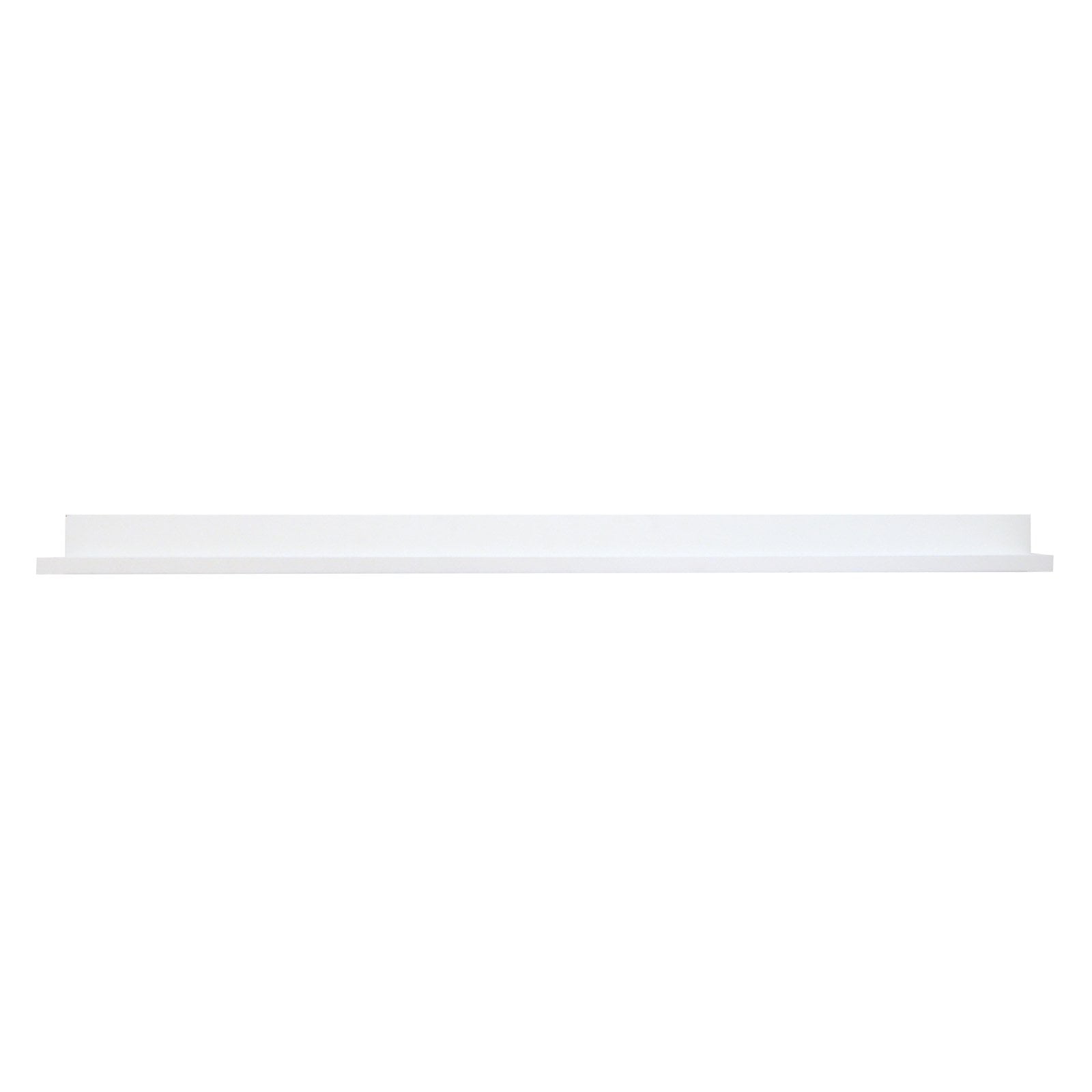 60-Inch White MDF Floating Wall Shelf for Living Room or Bedroom