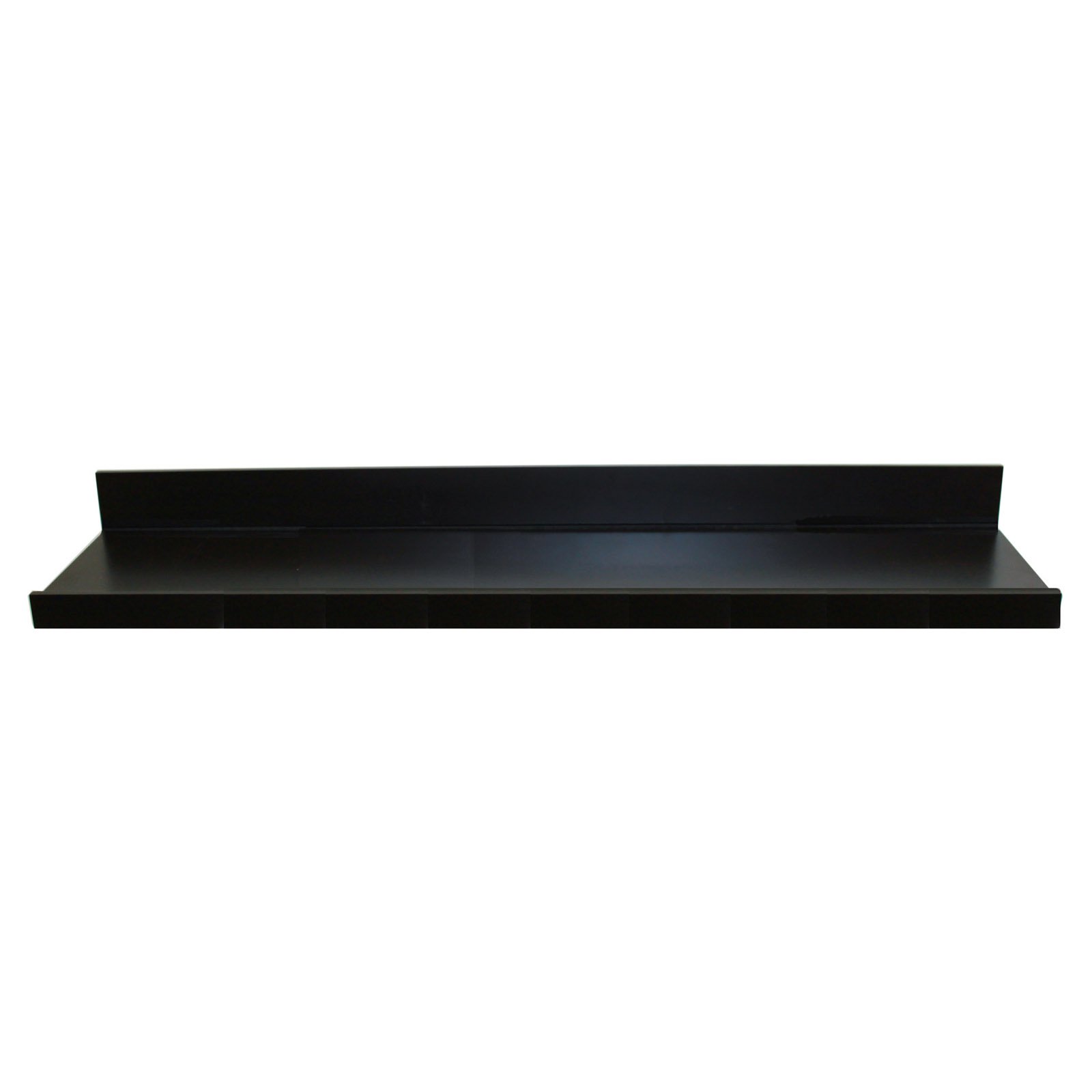 InPlace Shelves Rectangle Wood Wall Mounted Long Floating Picture Ledge Shelf, One, 72Wx4.5Dx3.5H, Black - image 1 of 2