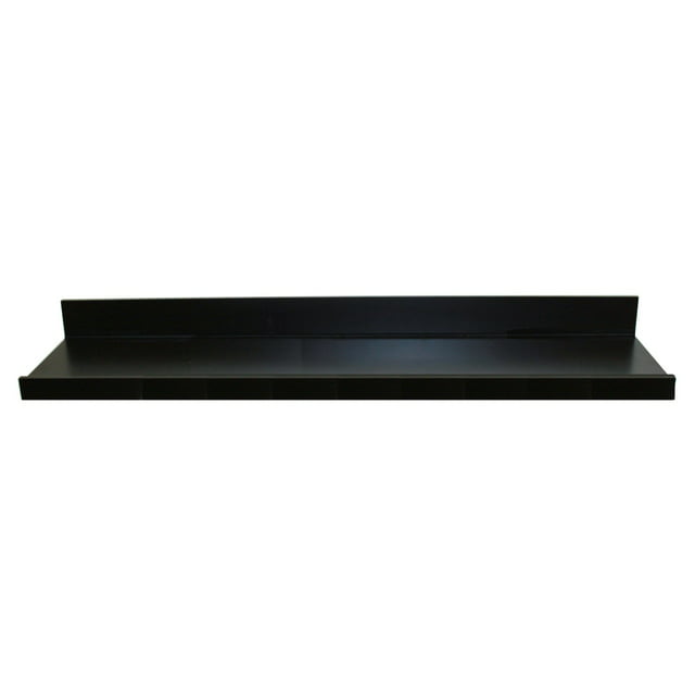InPlace Shelves Rectangle Wood Wall Mounted Long Floating Picture Ledge Shelf, One, 72Wx4.5Dx3.5H, Black
