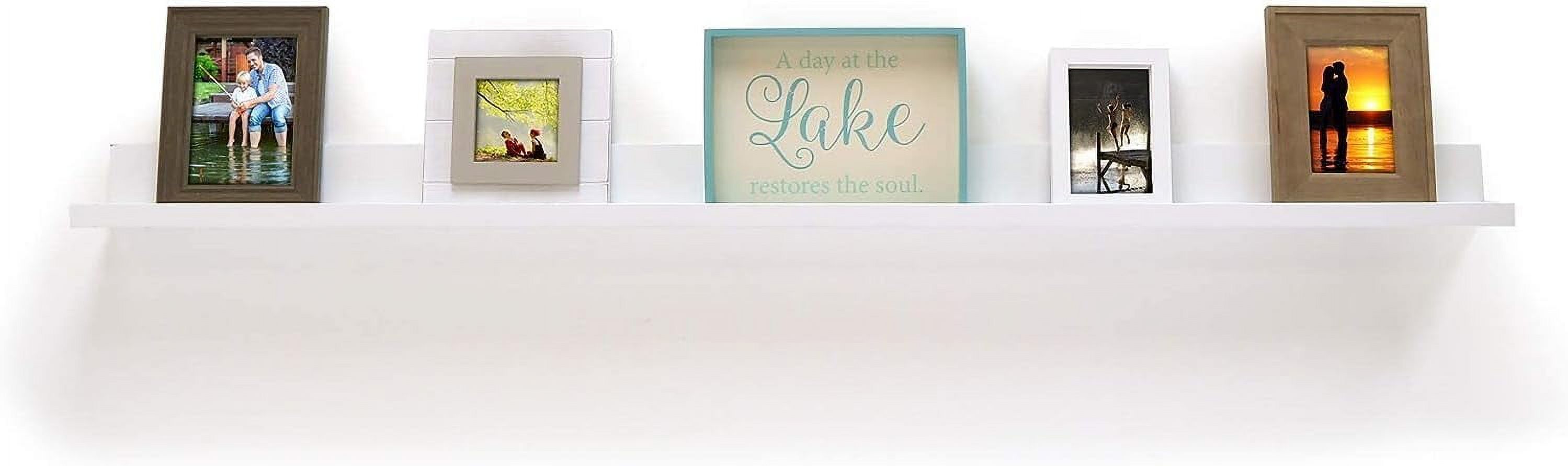 InPlace Shelving 9602034E Floating Shelf with Invisible Brackets, 60", White