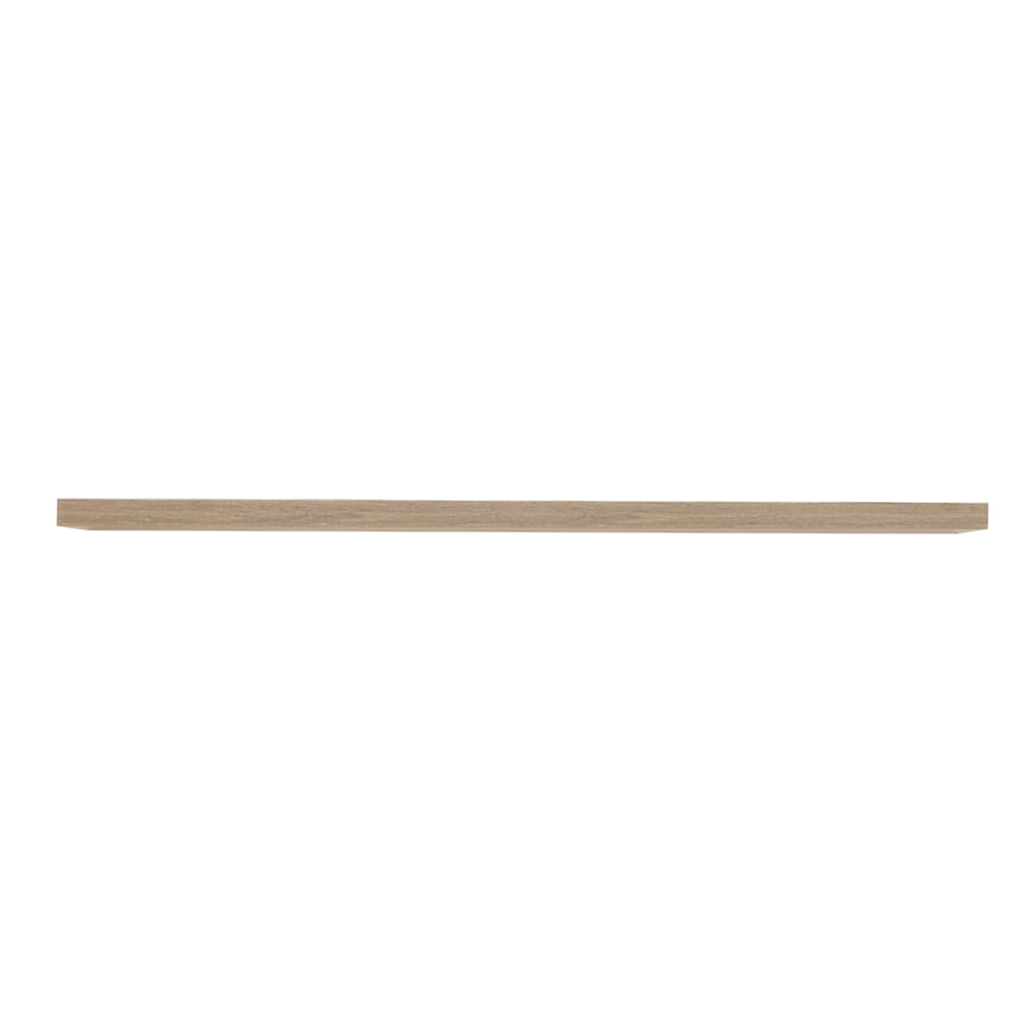 InPlace 60" x 8" Floating Shelf Wall Mounted Hidden Brackets Driftwood Gray: Modern PVC Smooth Finish, MDF Frame