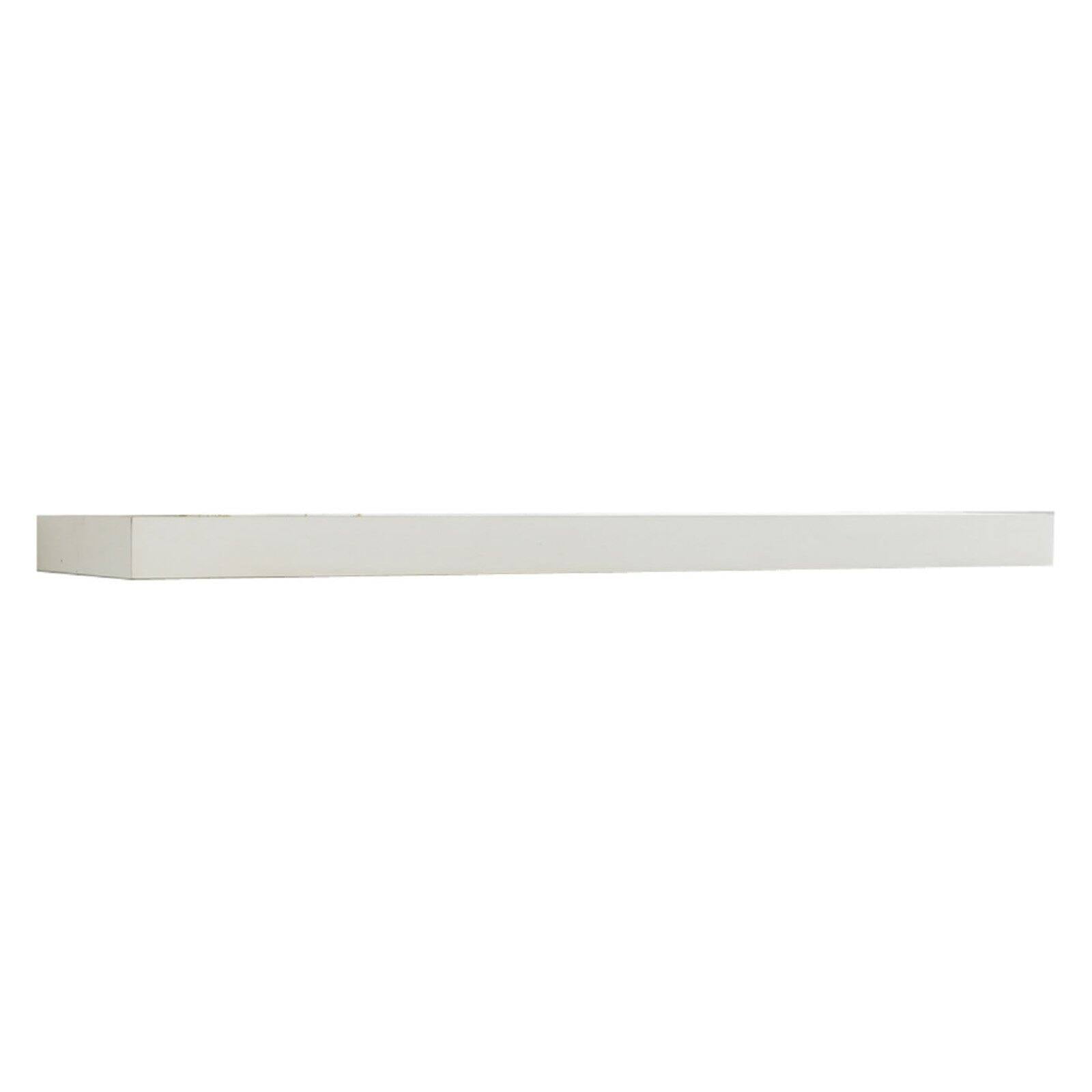 InPlace Shelving Rectangle Wall Shelf, Floating Shelf, White, 23.6” W x 10.2” D x 2” H