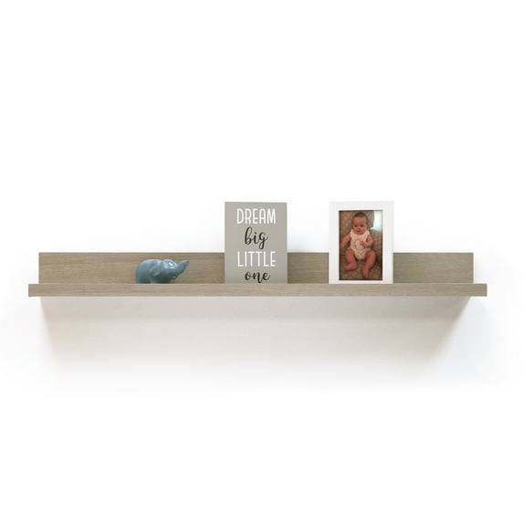 InPlace Shelving Rectangle Wall Shelf, Gray Driftwood Floating Shelf, 35.4" W x 3.5" H x 4.5" D