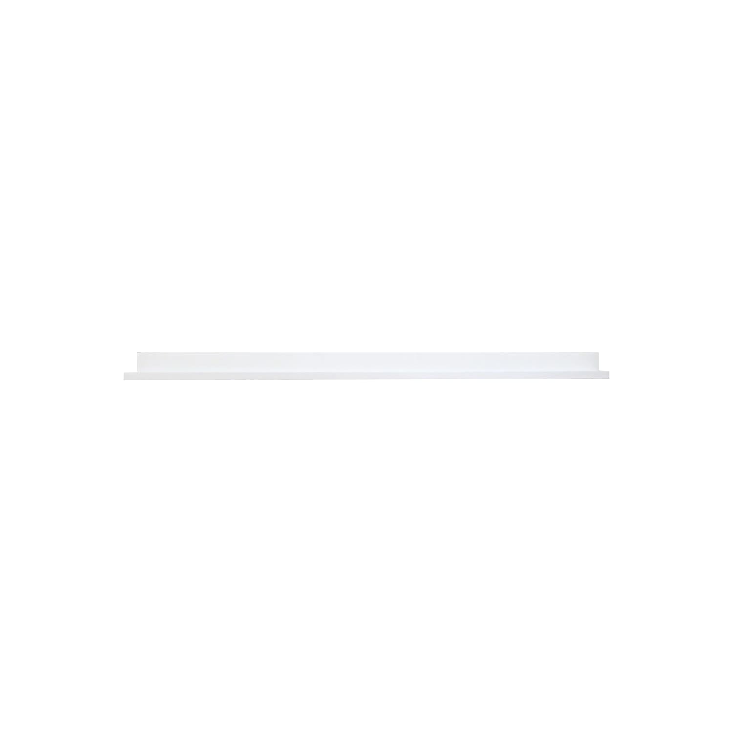 60-Inch White MDF Floating Wall Shelf for Living Room or Bedroom
