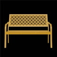 thumbnail image 1 of InQrands GD-YL Outdoor Garden Bench with Anti-Rust Metal Powder Coated Frame, Patio Bench for Front Porch Park, Yellow, 1 of 1