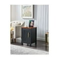 thumbnail image 1 of Room Designs Side Table Black/Walnut Contemporary Rectangle, 1 of 8