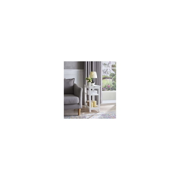 Room Designs Side Table White Contemporary Recatangle