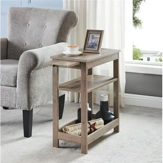 InRoom Furniture 2002WL-E Side Table, Walnut