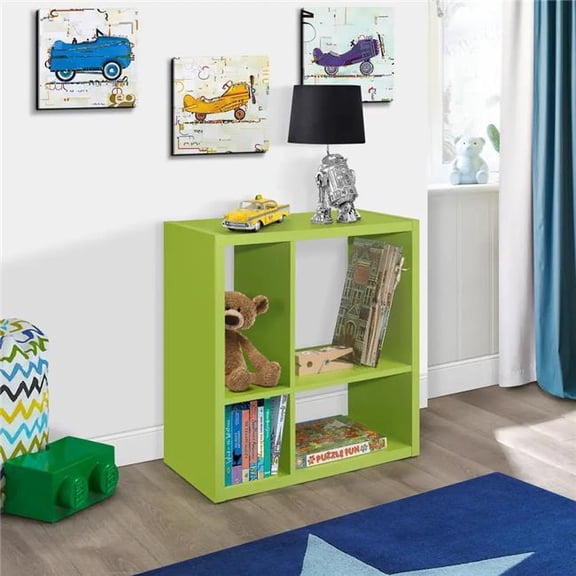 InRoom Furniture BK1989-GR Bookcase & Organizer, Green