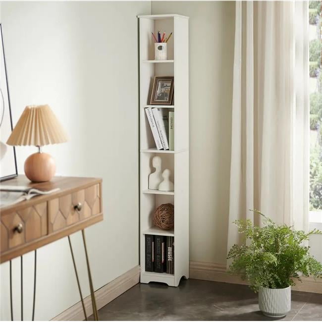 InRoom Furniture BM23 Storage Shelves, White