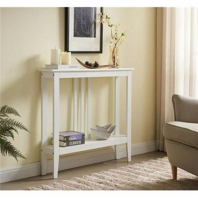 InRoom Furniture C1153-WH 36 x 7 x 32 in. Console Table, White
