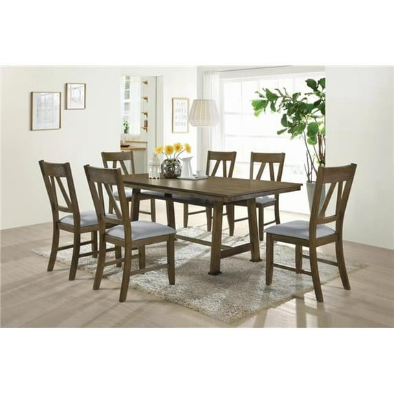 InRoom Furniture D4216-T Dining Table, Brown & Oak