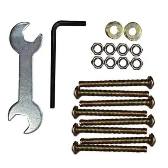 InRoom Furniture HWP26 Hardware Set for Headboard & Footboard, Silver