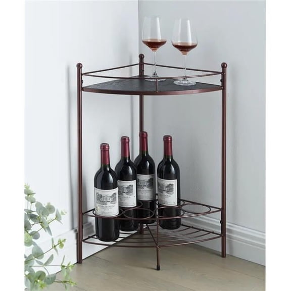 InRoom Furniture WR1388 19 x 13 x 25 in. Wine Rack, Bronze