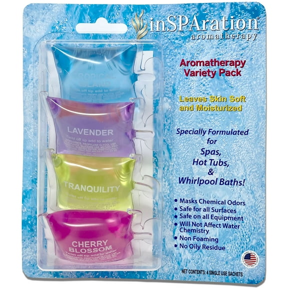 InSPAration Spa & Bath Aromatherapy Liquid Variety Pack, 4 Scents