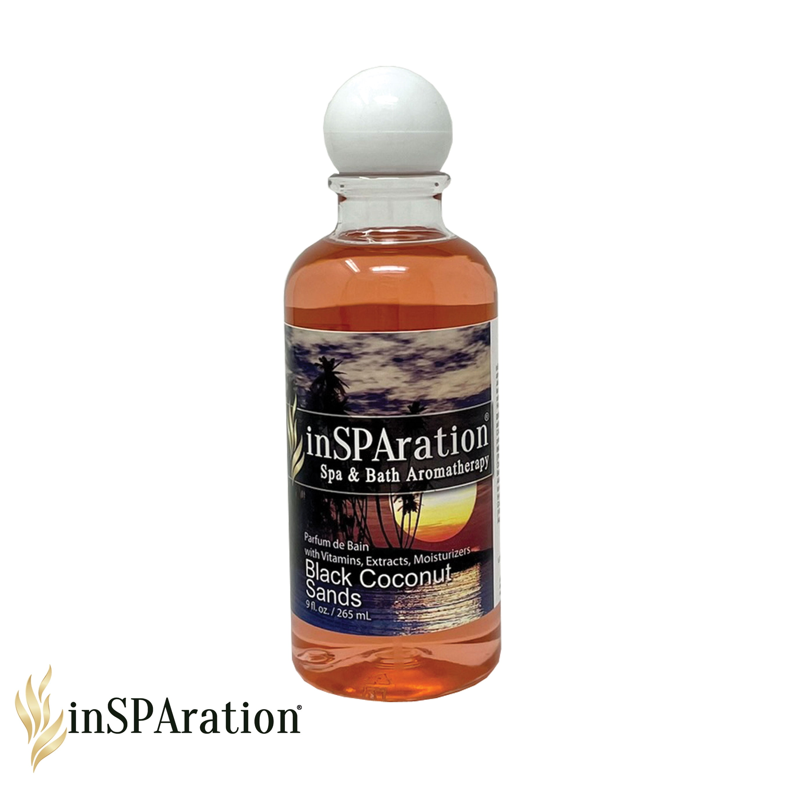 InSPAration Aromatherapy Liquid Black Coconut Sands for Spa and Bath 9 Oz
