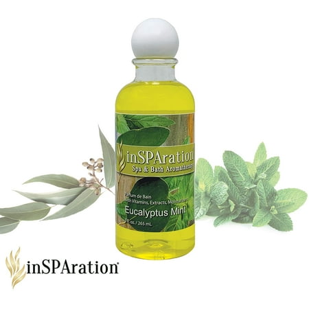 InSPAration Spa and Bath Aromatherapy, Eucalyptus Mint Liquid, 9 oz