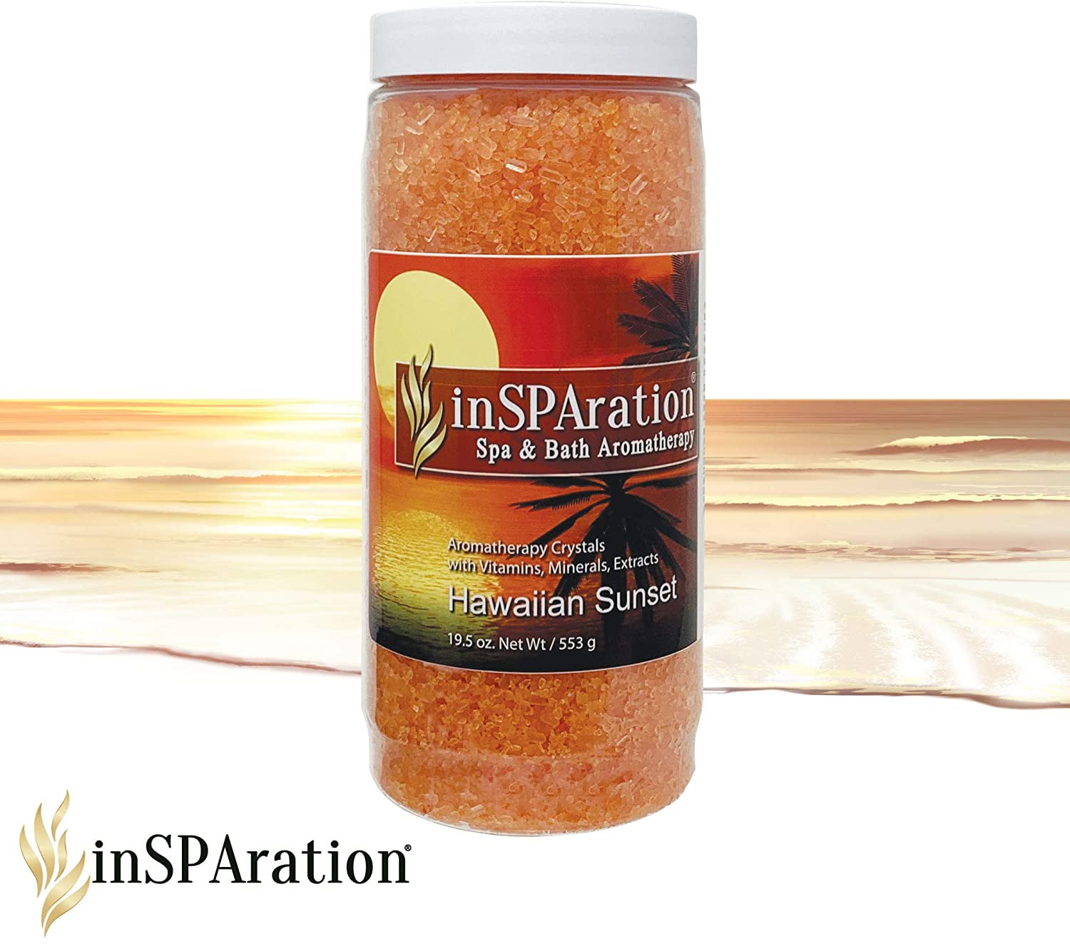 InSPAration Spa and Bath Aromatherapy, Hawaiian Sunset Crystals, 19 oz